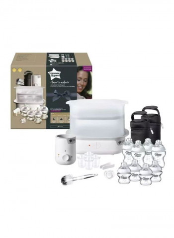 19-Piece Closer To Nature Complete Feeding Set - White/Black