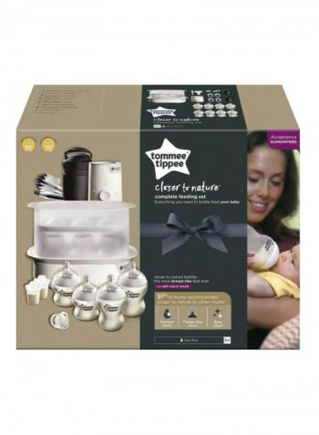 19-Piece Closer To Nature Complete Feeding Set - White/Black