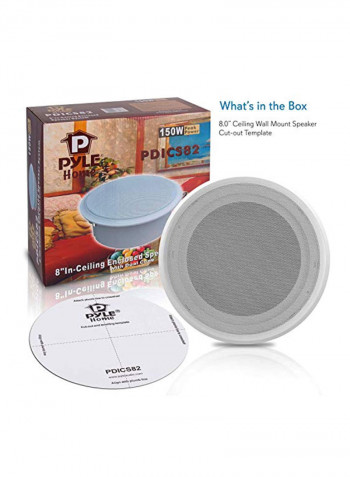 Ceiling Wall Mount Speaker PDICS82 White