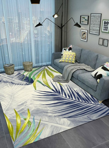 Nordic Style Carpet Leaves Pattern Simple Home Use Non-Skid Rectangular Rug multicolour 80*180 (W*L)cmcm