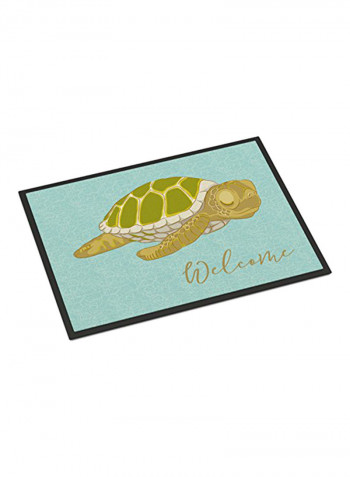 Sea Turtle Welcome Printed Doormat Multicolour