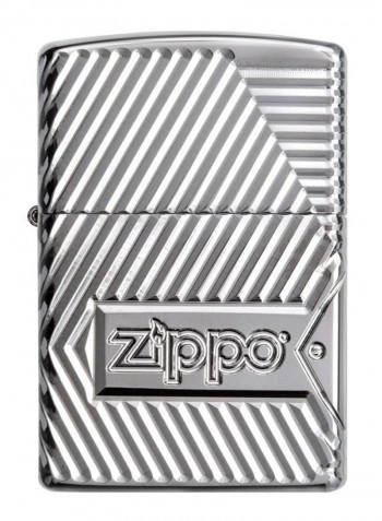 Bolts Design Gas Lighter Silver 2.4ounce
