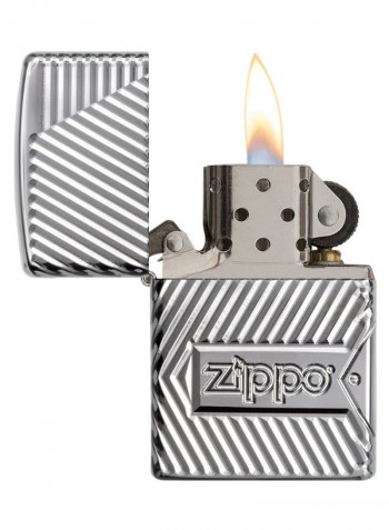 Bolts Design Gas Lighter Silver 2.4ounce