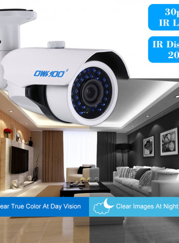 1080P HD 2000TVL AHD IR-Cut 30 Array Infrared Lamp Night Vision CCTV Camera With Cable