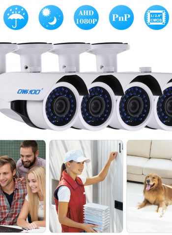 1080P HD 2000TVL AHD IR-Cut 30 Array Infrared Lamp Night Vision CCTV Camera With Cable