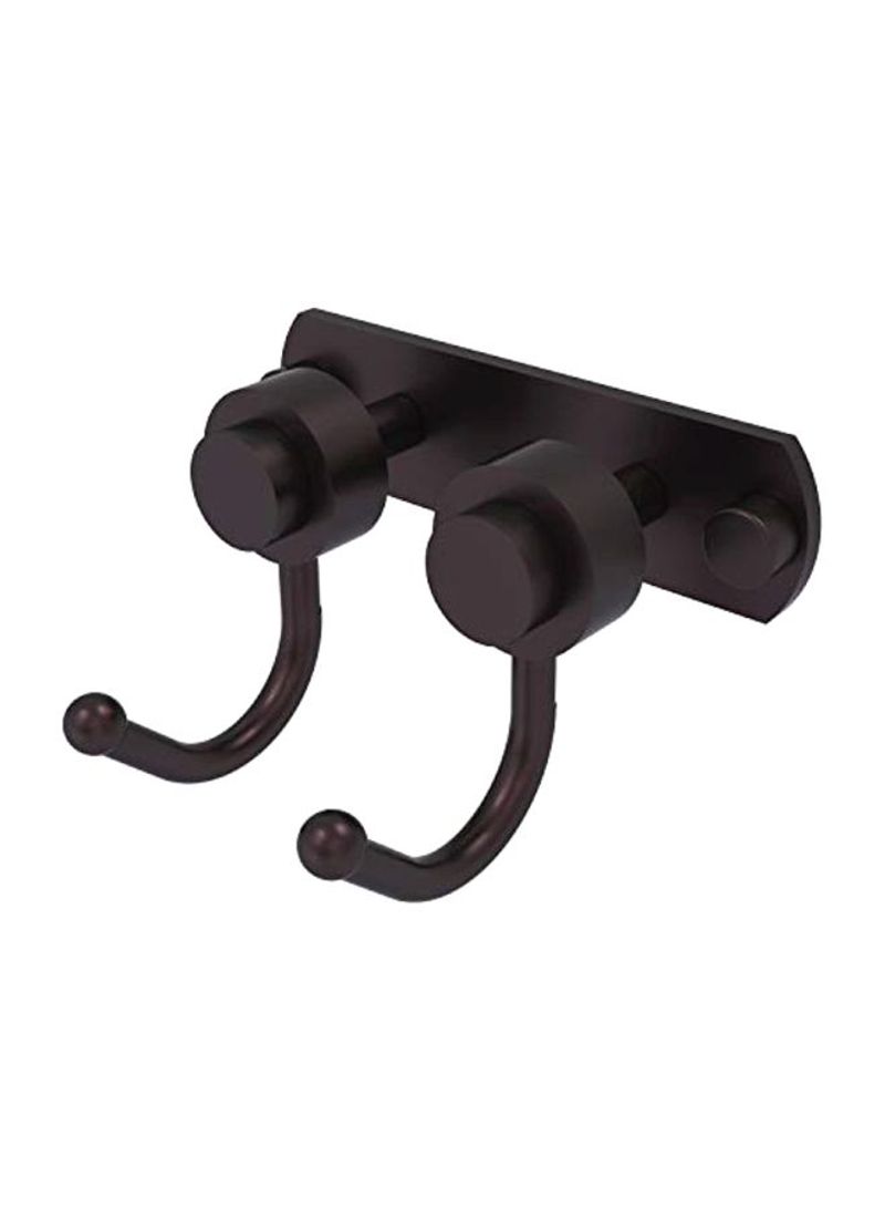 2-Position Mercury Collection Decorative Hook Brown