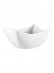 36-Piece Porcelain Square Soup Bowl White 5.5inch