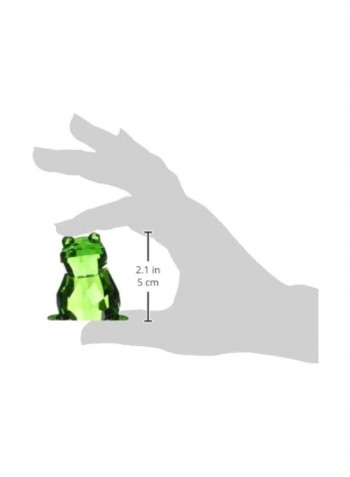 Frogs Angelo And Angelina Figurine Green/Clear 1.9x0.8x1.6inch