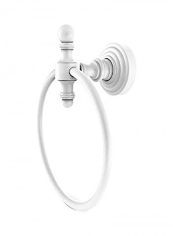Retro Wave Collection Towel Ring White 6inch