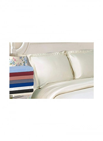 3-Piece Duvet Cover Set Ivory