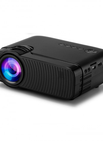 236 Inch 1080P Mini LED Video Projector With Remote Black