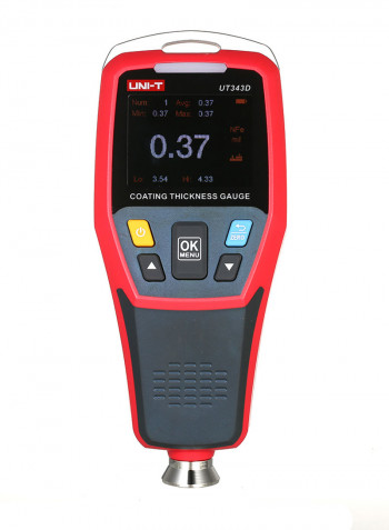 UT343D Digital Paint Coating Thickness Test Meter With USB Data Function Red 23.00 X 6.00 X 22.00cm