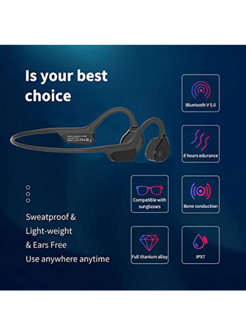 Bone Conduction Headphones Black
