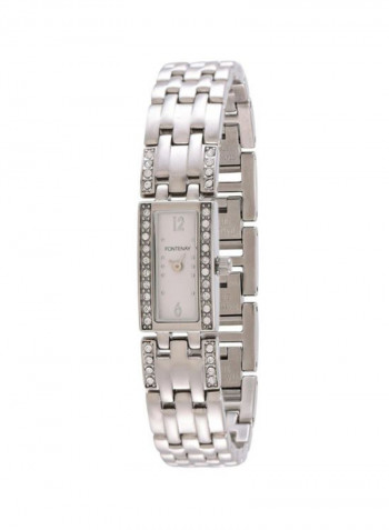 Women's Water Resistant Stone Stainless Steel Analog Watch NA755ZBL