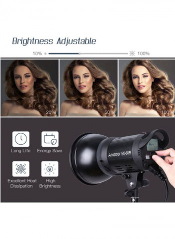 16 Channel Studio Photography LED Flash Light Black