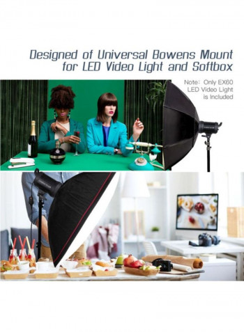 16 Channel Studio Photography LED Flash Light Black