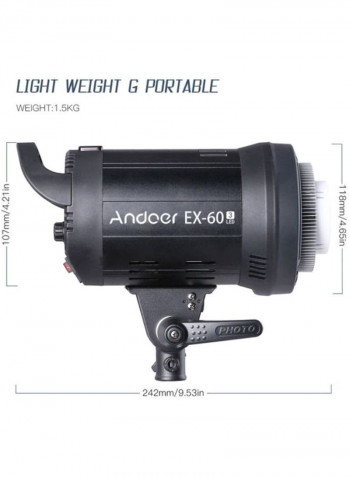 16 Channel Studio Photography LED Flash Light Black