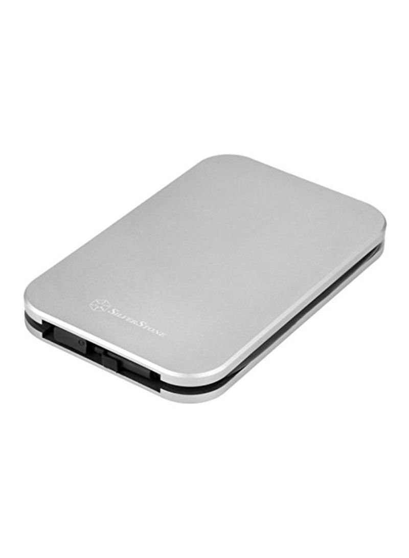Water Resistance SATA Hard Disk Drive Enclosure Silver