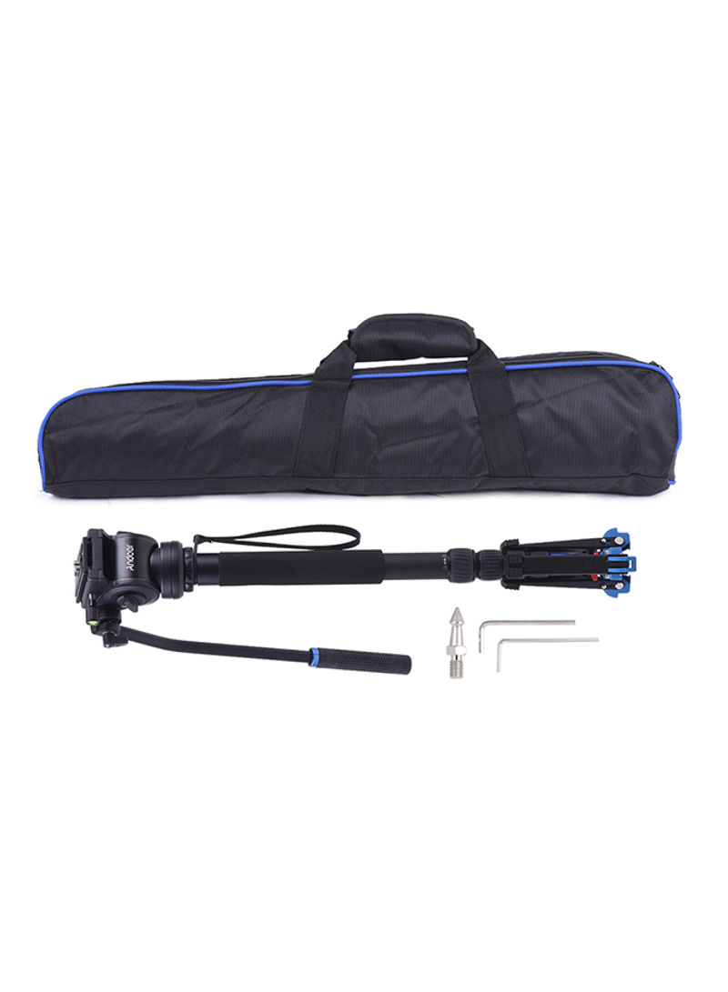 Photography Monopod With Detachable Base And Hydraulic Damping Head Black