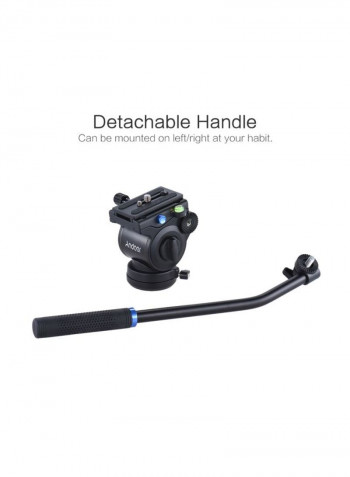 Photography Monopod With Detachable Base And Hydraulic Damping Head Black
