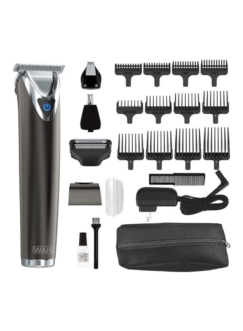 23-Piece Rechargeable Hair Trimmer Set Black/Silver