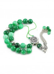 Jade Worry Beads with Sterling Silver components