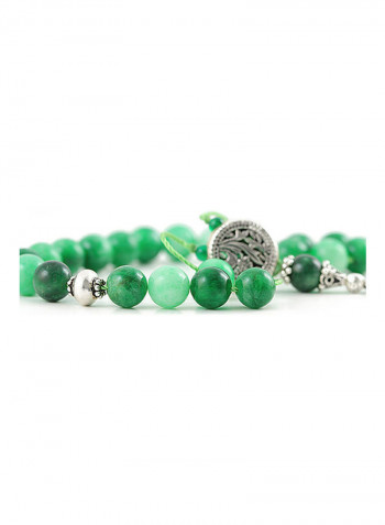 Jade Worry Beads with Sterling Silver components
