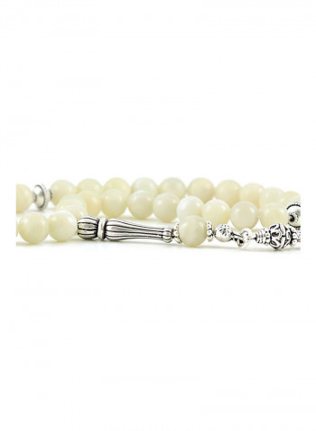 Moonstone Prayer Beads with Sterling Silver components