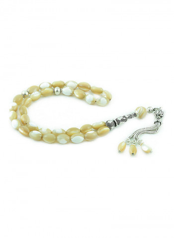 Mother of Pearl Prayer Beads with Sterling Silver components