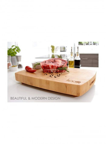 Bamboo Cutting Board Beige 18x12inch