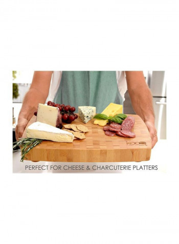 Bamboo Cutting Board Beige 18x12inch