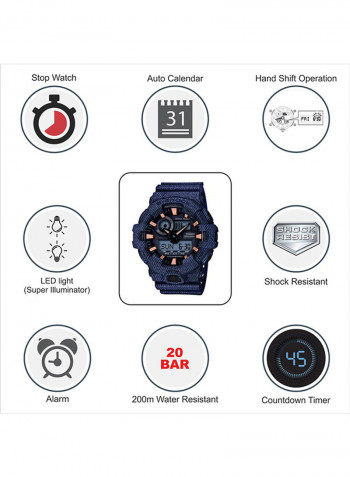 Men's Resin Analog/Digital Wrist Watch GA-700DE-2ADR