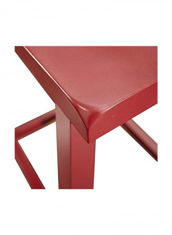 Wooden Stool Red