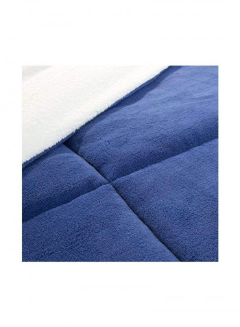 3-Piece Polyester Comforter Set Polyester Navy/White Full/Queen