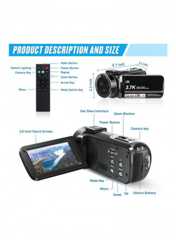 Camcorder Full HD Camera LZF Black