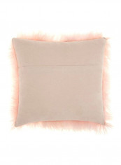 Tibetan Lambskin Decorative Pillow Rose 16x16inch