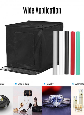 Professional Foldable Photo Studio Shooting Tent Kit Photo Box Black