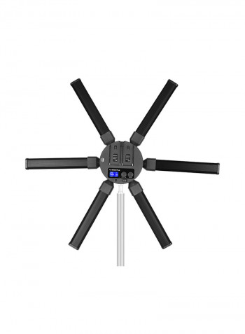 60W Tl-900S Digital Photography Star-Shaped Circle LED Light Tubes Black