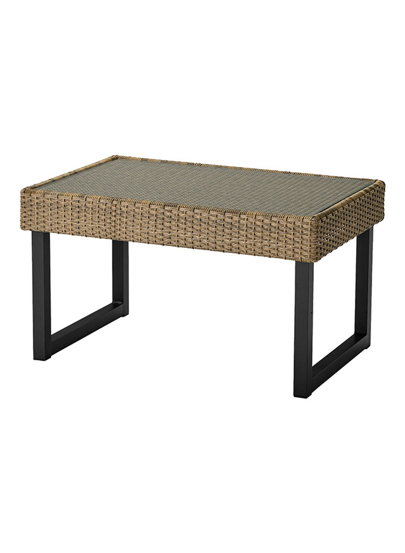 Outdoor Coffee Table Brown/Black 92 x 62 x 51centimeter