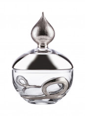 Estella Candy Box With Lid Silver/Clear 6.7inx6.7inch