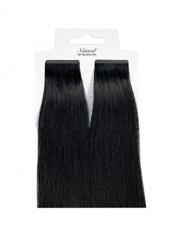 Tape In Secret Straight Hair Extensions Jet Black 22inch