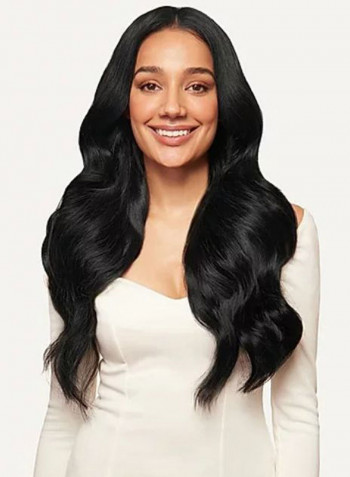 Tape In Secret Straight Hair Extensions Jet Black 22inch