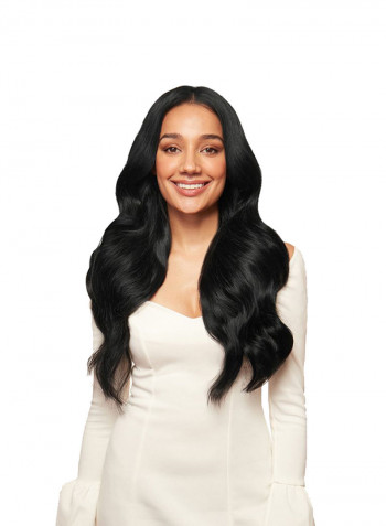 Tape In Secret Straight Hair Extensions Jet Black 22inch