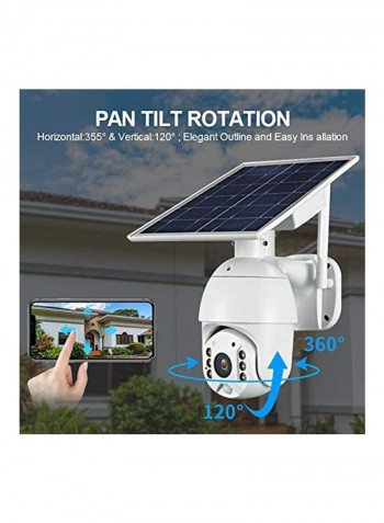 Wireless Solar Security Camera White