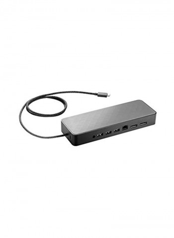 قاعدة شحن يونيفيرسال USB-C 7.87x2.76x1.1بوصة أسود