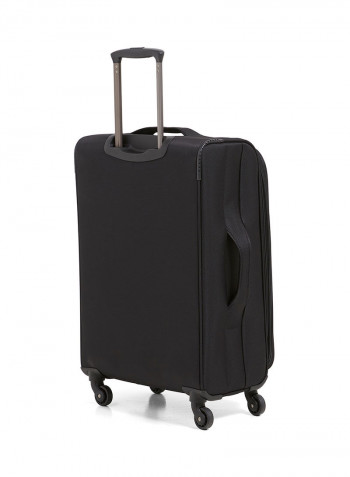 Y Class Softside 3 Piece Luggage Trolley Set Black