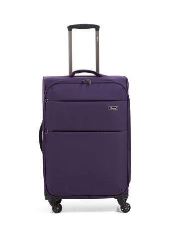 Y Class Softside 3 Piece Luggage Trolley Set Purple