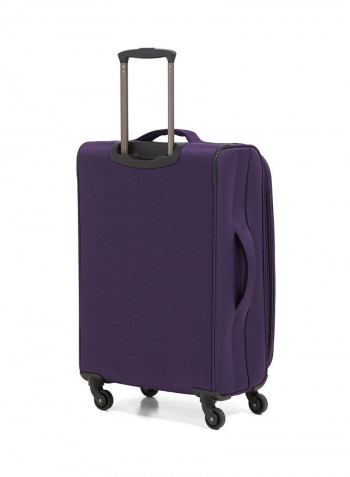 Y Class Softside 3 Piece Luggage Trolley Set Purple
