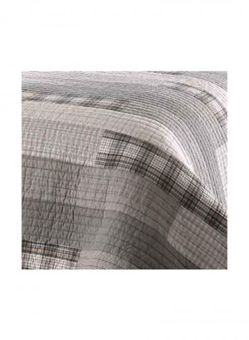 3-Piece Quilt Set Grey/Beige Queen