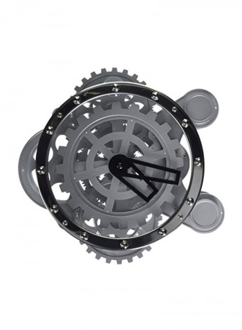 Gear Clock Grey/Black 5.8x4x10.5inch